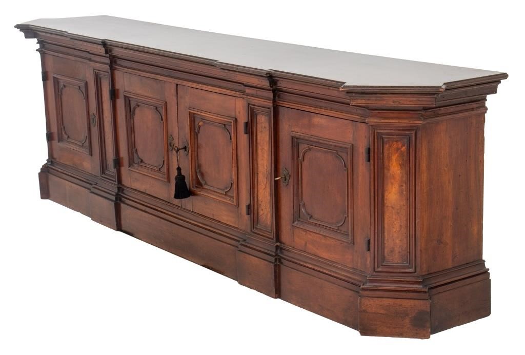 Find used credenzas for sale like this Italian Renaissance-style piece on HiBid.com.