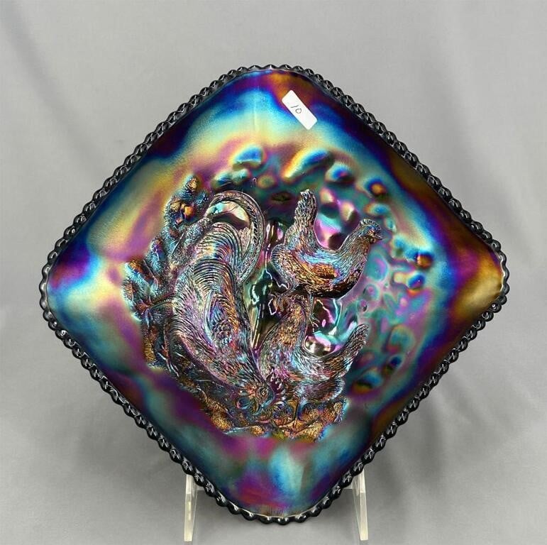 Colorful diamond-shaped bowl.
