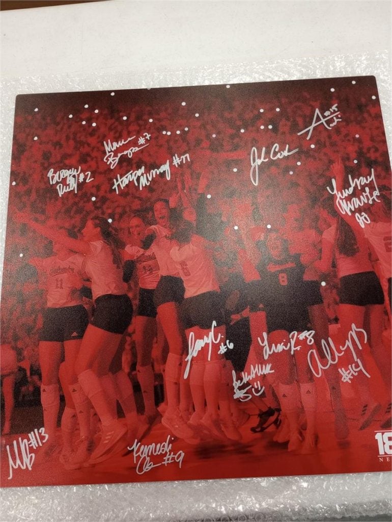 University of Nebraska women's volleyball team photograph print.