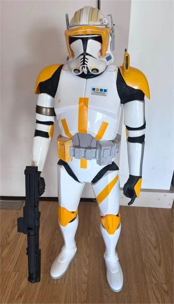 A 31-inch Star Wars Commander Cody action figure from Jakks Pacific for auction on HiBid.com. 